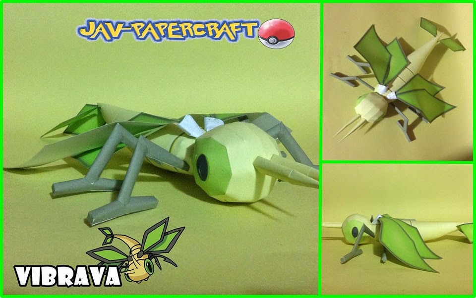 Pokemon Vibrava Papercraft