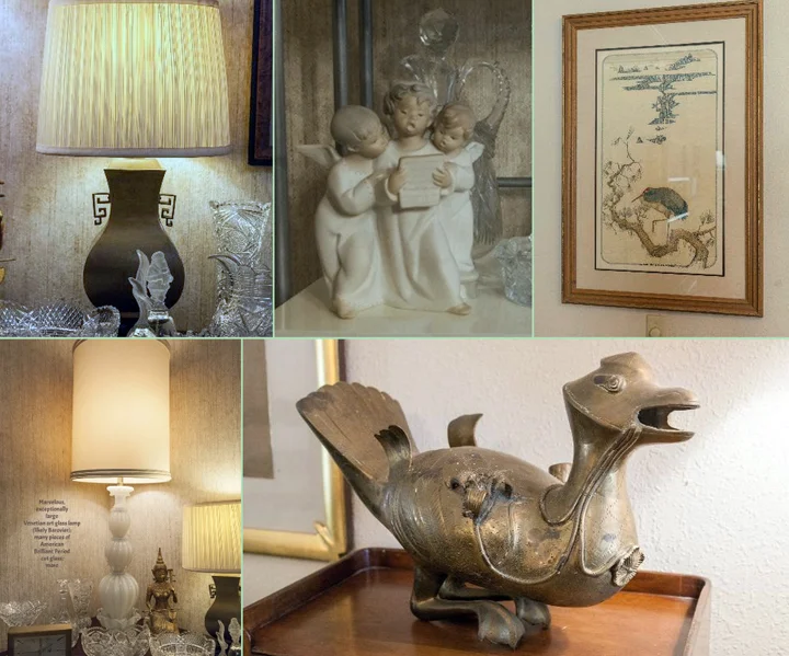 Asian art, bronze sculptures, art glass