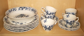 dishes, fine china - Blue Onion pattern