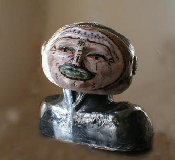 A Head of his Time, a sculpture by Sylvia Caplan Rawley.