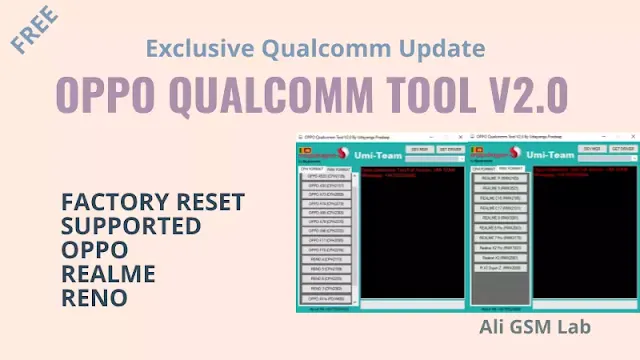 Oppo Qualcomm Tool V2.0 FACTORY RESET