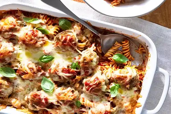 Meatball Casserole with Cheese