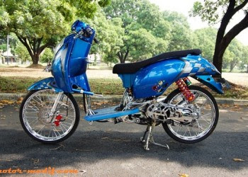 Modifikasi Motor Drag Honda Scoopy