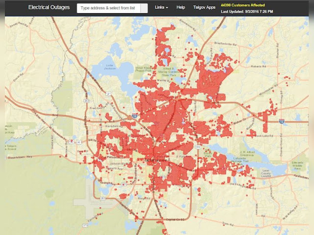 City Of Tallahassee Power Outage Map