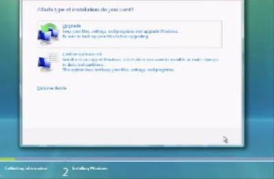 cara instal windows vista