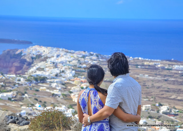 Ed and Lady in Santorini