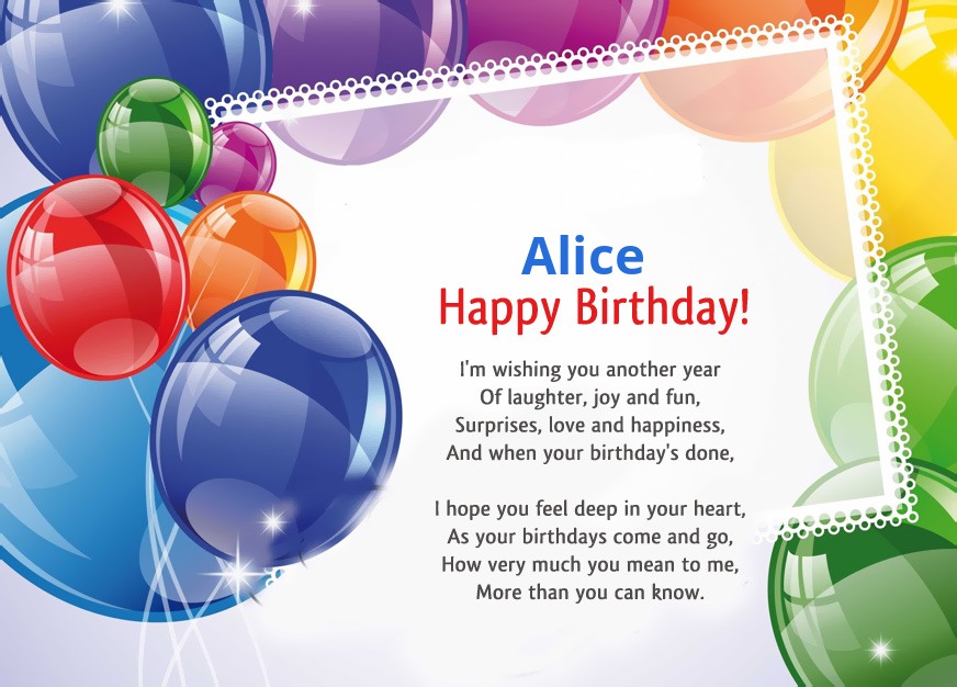 happy birthday alice images