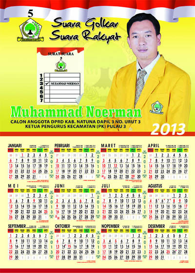 Coretan kemarin: Desain Kalender Caleg 2013