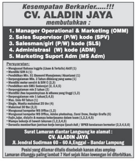 CV. ALADIN JAYA