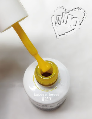 Laquee Rette Swatch Sample # 27 Example Color Polish Gel Yellow