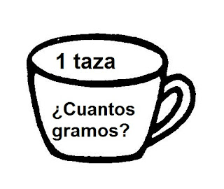 Equivalencia de una taza en gramos