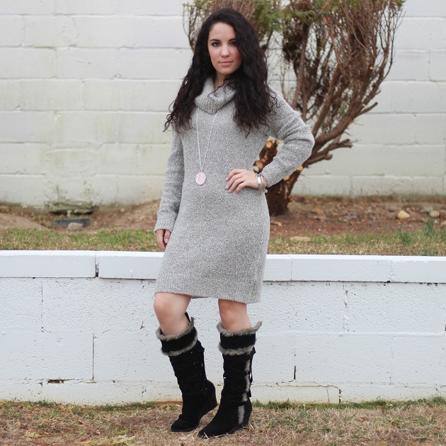 Grey Sweater Dress