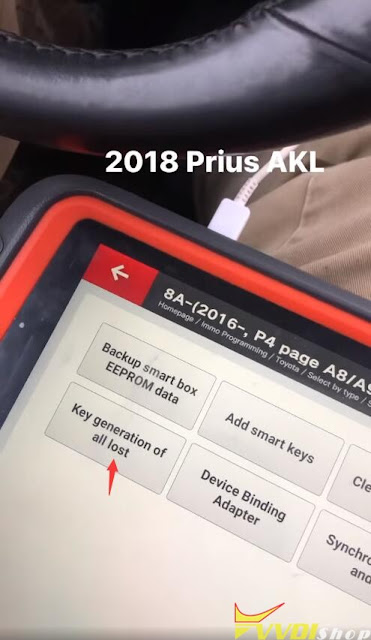 Program 2018 Prius All Keys Lost with VVDI Key Tool Plus 10