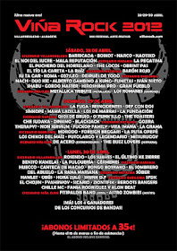 Cartel Festival Viña Rock 2012