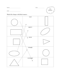 grade 1 matching shapes with answers pdf @momovators