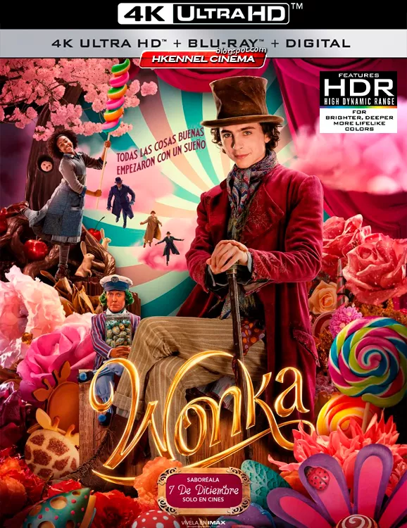 Wonka (2023) Español Latino 4K UHD, Full HD y 720p [1 Link]