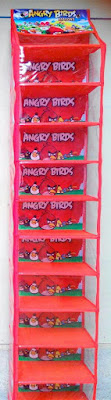 rak sepatu gantung karakter angry birds