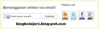 membuat dan memasang widget berlangganan artikel blog