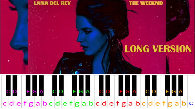 Stargirl Interlude by The Weeknd & Lana Del Rey Piano / Keyboard Easy Letter Notes for Beginners