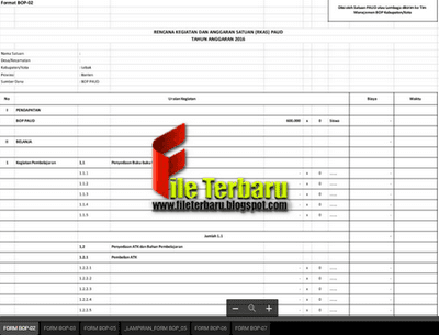 Aplikasi SPJ/LPJ BOP PAUD Terbaru Format Excel