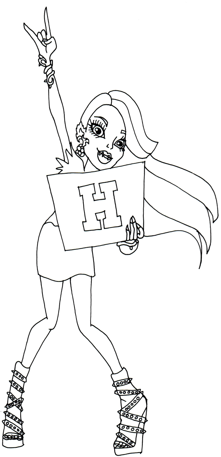 Monster High Coloring Page for Venus McFlytrap in New Ghoul Spirit 2014