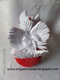 Gołębie - origami modułowe.