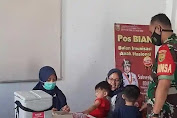 Babinsa Ramil Monitoring Giat Imunisasi