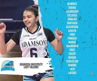 Adamson Lady Falcons lineup and roster for the 2022 Shakey's Super League Collegiate Conference