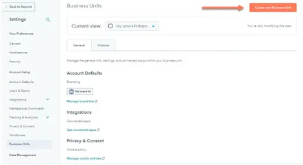 HubSpot Business Units