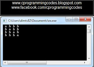 Output of dignal equal pyramid C program