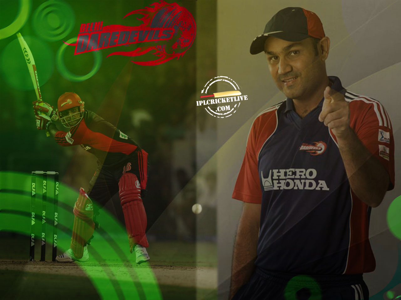 Delhi Daredevils - Virender Sehwag Wallpapers