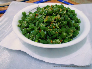 Beans Poriyal [ Beans Stir Fry ]