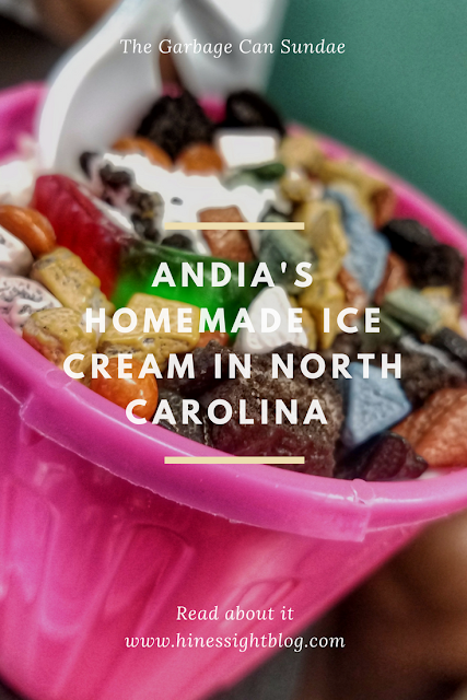 Garbage Can Sundae at Andia's Homemade Ice Cream in Cary, NC