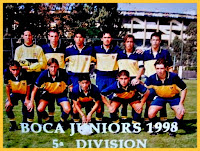 Club Atlético BOCA JUNIORS JUVENIL - Buenos Aires, Argentina - Temporada 1998 - Mauro Astrada, Guillermo Báez, Federico Carballo, Juan Cugura, Julio Marchant y  Facundo Imboden; Adrián Guillermo, Juan Manuel Aróstegui, Carlos Quiñones, Marco Bahamonde, Fabricio Franceschi - Equipo de promesas del Boca Juniors, que militaba en la 5ª División argentina