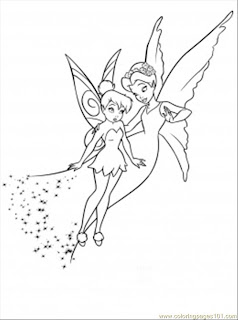 tinkerbell uncolored pages