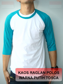  Raglan Warna Putih Tosca Kaos Polos Kece Murah