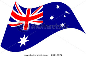 stock vector stylized australian flag