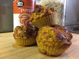 Pumpkin Protein Oat Muffins