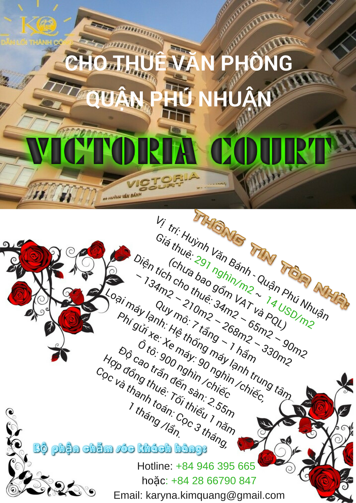 Cho thuê văn phòng quận Phú Nhuận Victoria Court Building