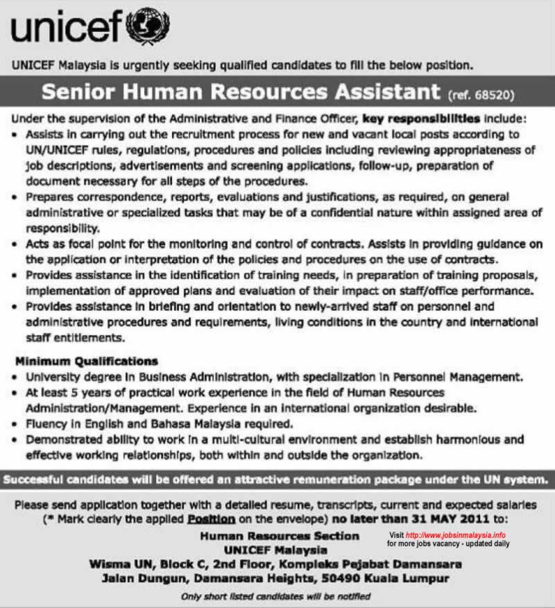 JOB VACANCY IN MALAYSIA