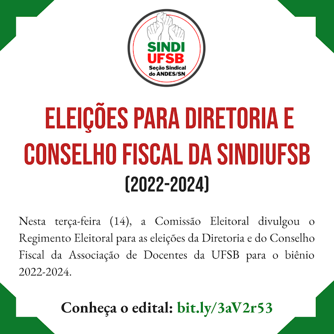 Comissão eleitoral publica edital para eleições da SINDIUFSB (2022-2024)