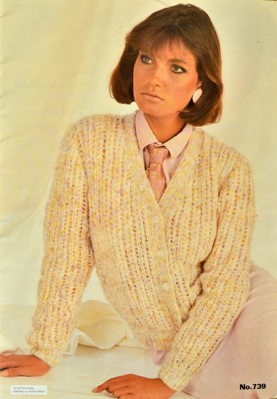 Vintage 1980s Wendy Lady's Lace Cardigan Knitting Pattern No 739