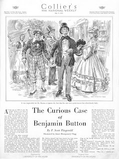 "The Curious Case of Benjamin Button", a short story by F. Scott Fitzgerald, published in Collier's Magazine, May 27, 1922, New York.