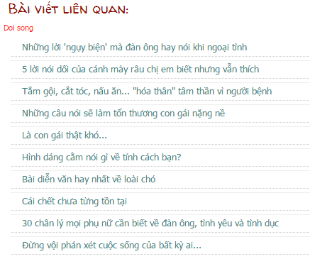 Tạo bài viết liên quan trong cùng một chủ đề