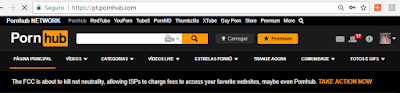 EN: The FCC (US Federal Communication Commission) is about to kill net neutrality, allowing ISPs to charge fees to access your favorite websites, maybe even Pornhub. TAKE ACTION NOW. PT-BR: A Comissão de Comunicação Federal dos Estados Unidos está a ponto de matar a neutralidade da internet, permitindo a provedores de internet a cobrança para acessar suas páginas favoritas, talvez até mesmo o Pornhub. AJA AGORA. FR: La Commission Fédérale de Communication des États-Unis est sur le point de tuer la neutralité du net, permettant aux FAI de facturer des frais pour accéder à vos sites web préférés, peut-être même à Pornhub. PRENEZ ACTION MAINTENANT. IT: La Commissione Federale per le Comunicazioni degli Stati Uniti sta per uccidere la neutralità della rete, permettendo agli ISP di addebitare tariffe per accedere ai tuoi siti Web preferiti, forse anche a Pornhub. PRENDI AZIONE ORA. ES: La Comisión de Comunicación Federal de los Estados Unidos está a punto de matar la neutralidad de la red, lo que permite a los ISP cobrar tarifas para acceder a sus sitios web favoritos, tal vez incluso a Pornhub. TOMA ACCIÓN AHORA.