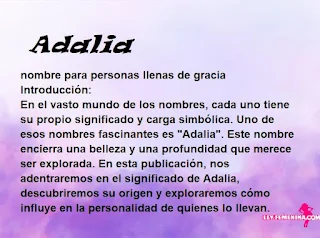 significado del nombre Adalia