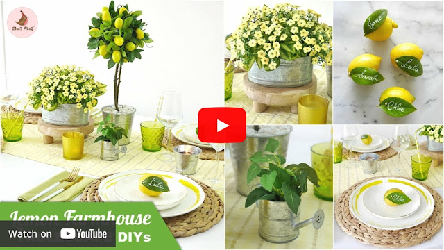 DIY lemon summer tablescape video