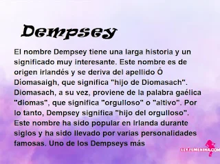 significado del nombre Dempsey