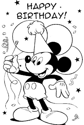 Happy Birthday Coloring Pages on Here S Mickey To Wish You A Happy Birthday