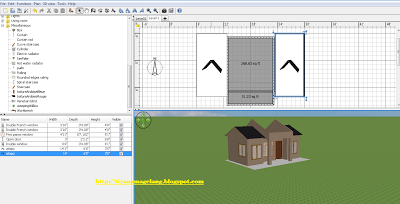 cara memasang atap di sweet home 3d